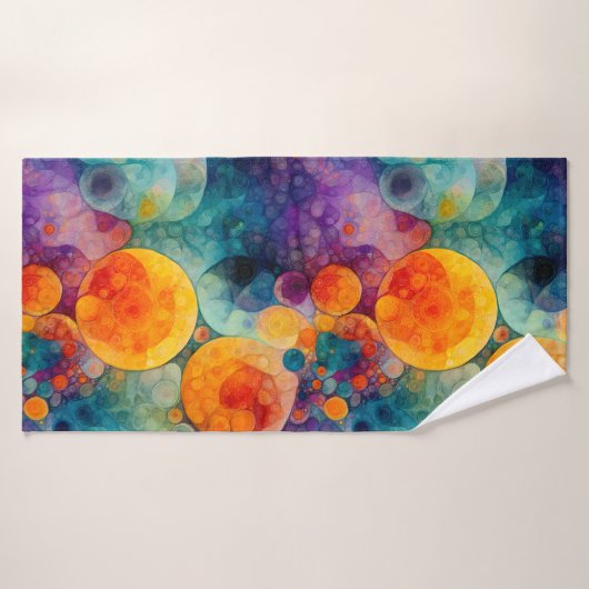 Art Fractal Vibrant Solaire Dérive Serviette de ba (Serviette de bain)