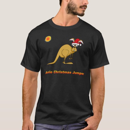 Art Funny Aussie Kerstmis Jumper T shirt Klassiek (Voorkant)