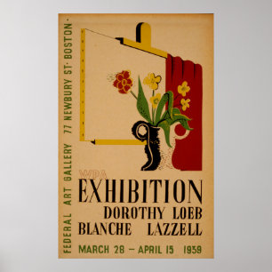 Art Gallery Exhibition Boston  WPA Poster