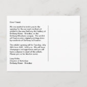 Art Gallery Exposition Open Invitation Carte posta (Dos)