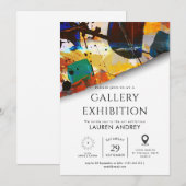 Art gallery opening kaart (Voorkant / Achterkant)