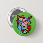 art_gelukkylovecat_rnd ronde button 5,7 cm (Voorkant /achterkant)