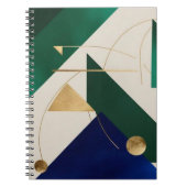 Art géométrique Abstrait carnet moderne spirale (Devant)