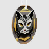 Art géométrique d'un design abstrait de chat styli (devant)