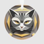 Art géométrique d'un design abstrait de chat styli (dos)