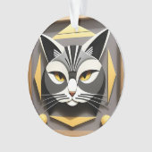 Art géométrique d'un design abstrait de chat styli (devant)