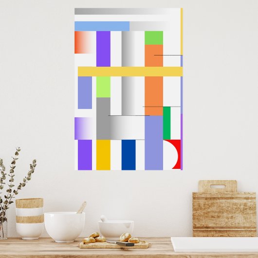 "Art géométrique Imprimer Premium Poster Wall Art (Cuisine)