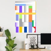 "Art géométrique Imprimer Premium Poster Wall Art (Bureau à domicile)