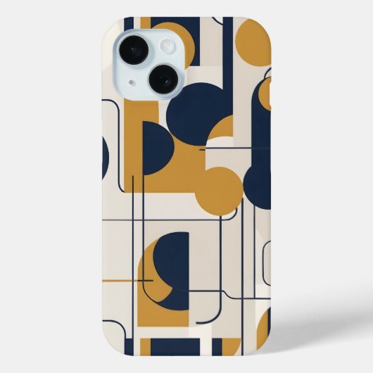Art géométrique moderne iPhone 15 Coque (Verso)