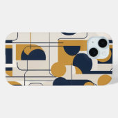 Art géométrique moderne iPhone 15 Coque (Verso (horizontal))