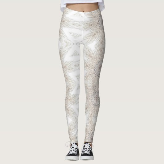 Art géométrique moderne leggings féminins gris bla (Devant)