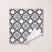 Art géométrique noir et blanc (Gant de toilette)