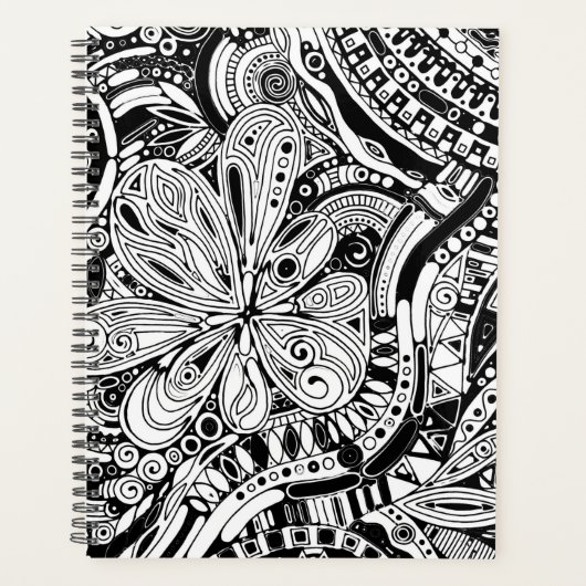 Art géométrique noir et blanc 15 (Devant)