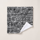 Art Géométrique Noir Et Blanc 2 (Gant de toilette)