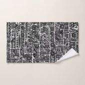 Art Géométrique Noir Et Blanc 2 (Serviette à main)
