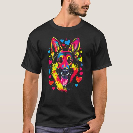 Art German Shepherd Dog 1 T-shirt (Voorkant)