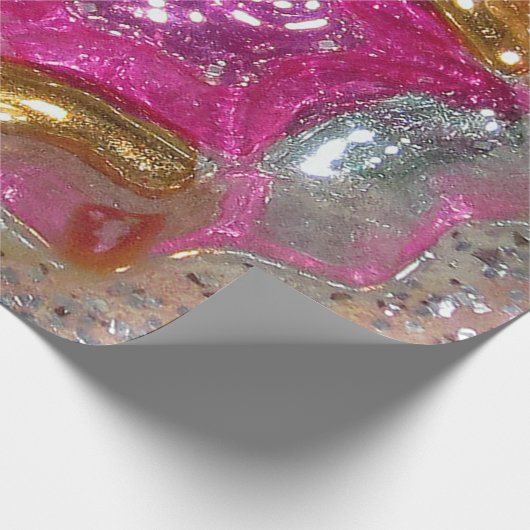 Art Glas Bubble Gom Roze Jewel Bruiloft Kerstmis Cadeaupapier (Hoek)