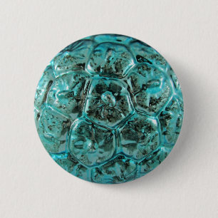 Art Glass Aqua Rare Cadeau Decor Kerstbal Ronde Button 5,7 Cm