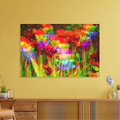 ART GLITCH sur tulipes en fleurs sur toile étirée (Insitu(Salon))