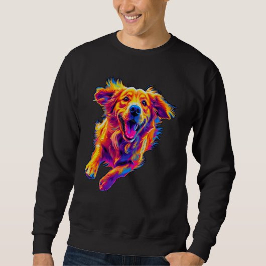 Art  Golden Retriever Dog Trui (Voorkant)