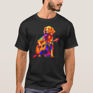 Art Golden Retriever Hondengitaar T-shirt