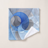 Art graphique fractal abstrait bleu gris moderne (Gant de toilette)