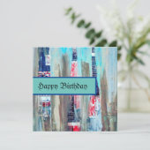 Art Happy Birthday Kaart (Staand voorkant)