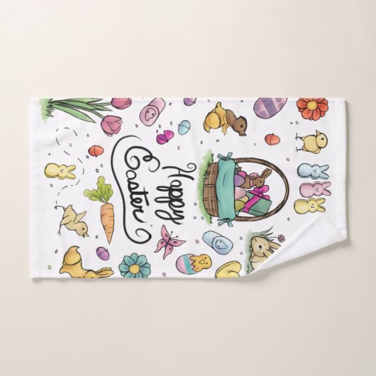 Art heureux de Pâques (Serviette à main)