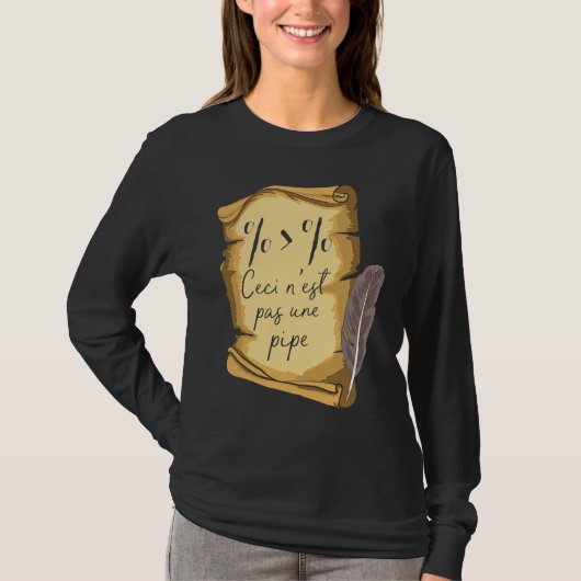 Art History Ceci n'est Pas Une Pipe Data Scientist T-shirt (Voorkant)