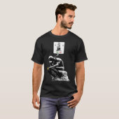 Art History Geek Rodin Thinker Statue Dating App T-shirt (Voorkant volledig)