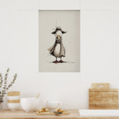 Art imprimable de canard de printemps, impression  (Cuisine)