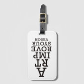 Art Improves Your Vision Eye Chart Bagagelabel (Voorkant (verticaal))