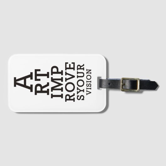 Art Improves Your Vision Eye Chart Bagagelabel (Voorkant (horizontaal))