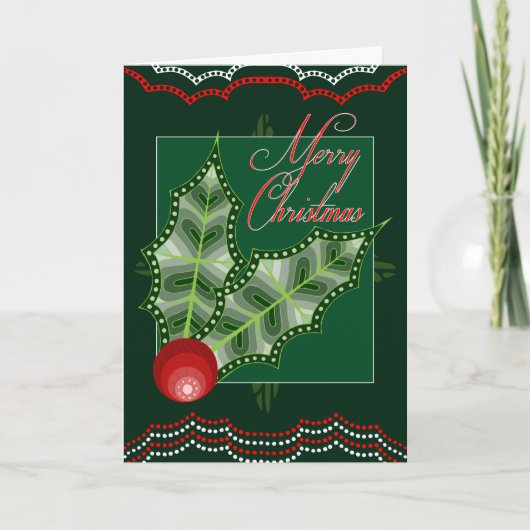 Art indigène véritable de carte de Noël (Devant)