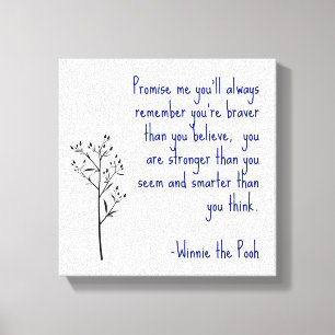 Art inspiré d'art de toile de citation de Winnie