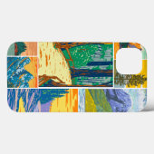 Art inspiré de la forêt iPhone 13 coque (Verso (horizontal))