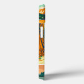 Art inspiré de la forêt iPhone 13 coque (Verso / Droite)