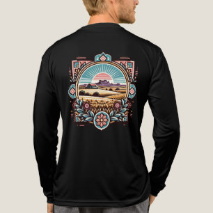 Art-Inspired Sunset Scenery Shirt met lange mouwen