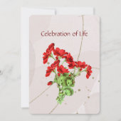 Art Invitation de service commémoratif de géranium (Devant)