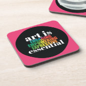 Art is ESSENTIAL Coaster Set Bier Onderzetter (Linkerzijde)