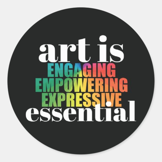 Art Is ESSENTIAL Stickers (Devant)