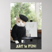 ART is FUN CAT Poster (Voorkant)