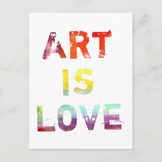 Art is Love Briefkaart (Voorkant)