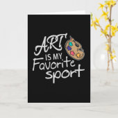Art is mijn favoriete sport kaart (Gele Bloem)