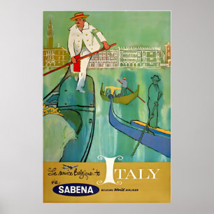 Art Italien Peinture Venise Italie Affiche de Voya