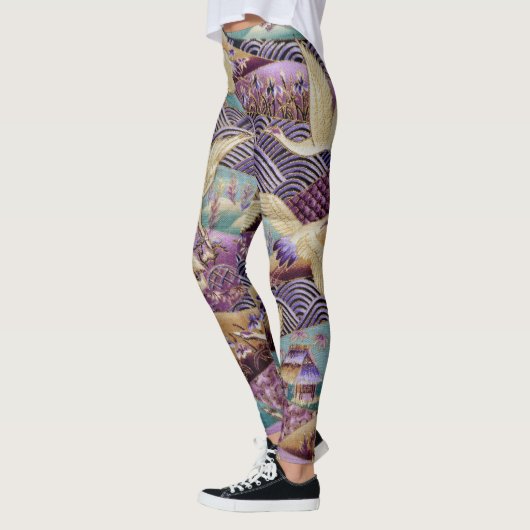 Art japonais Imprimer Motif de conception Leggings (Gauche)