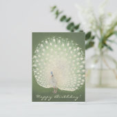 Art japonais | Paon | Carte postale Anniversaire (Debout devant)