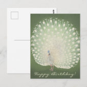Art japonais | Paon | Carte postale Anniversaire (Devant / Derrière)