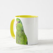 Art jaune de tasse de tasse de Parrotlet de vert (Devant gauche)