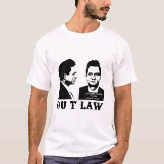 Art Johnny Cash Out Law Gift Mannen Women Essentia T-shirt